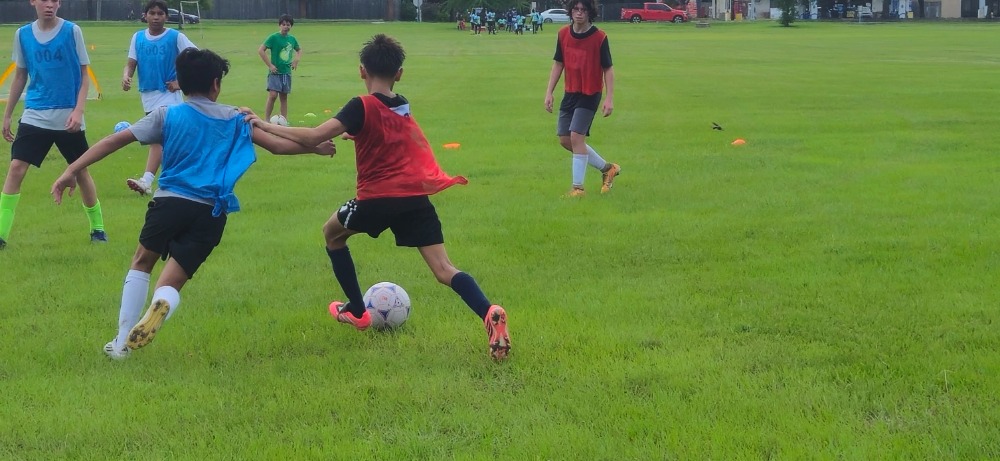 ISA players in a training match