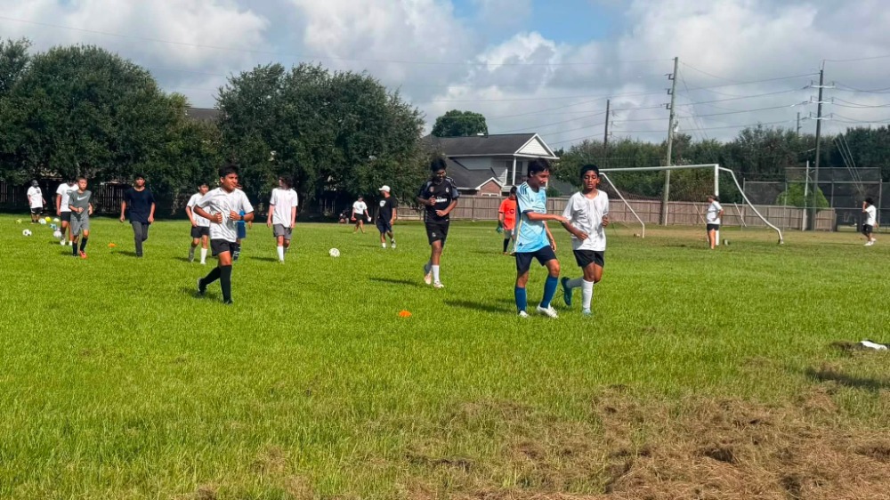 ISA players warming up before a session